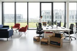 Verhuizers aan het werk